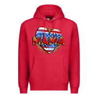 Cardinal American mama heart Premium Hoodie - Zillion Design Studio