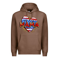 Chestnut American mama heart Premium Hoodie - Zillion Design Studio