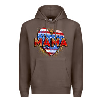 Coffee American mama heart Premium Hoodie - Zillion Design Studio