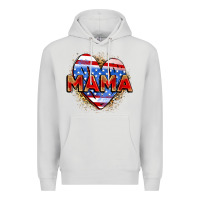 Dove Grey American mama heart Premium Hoodie - Zillion Design Studio