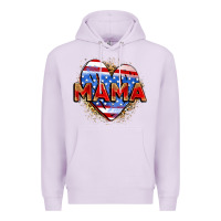 Lilac American mama heart Premium Hoodie - Zillion Design Studio