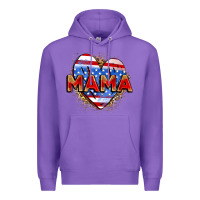 Purple American mama heart Premium Hoodie - Zillion Design Studio