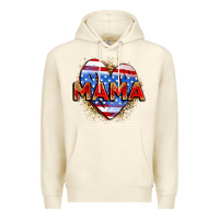 Sandshell American mama heart Premium Hoodie - Zillion Design Studio