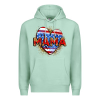 Seafoam American mama heart Premium Hoodie - Zillion Design Studio