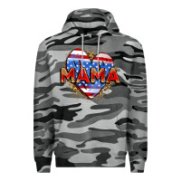 Slate Camo American mama heart Premium Hoodie - Zillion Design Studio