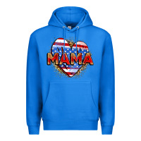 True Royal American mama heart Premium Hoodie - Zillion Design Studio