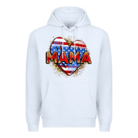 American Mama Heart Premium Hoodie | Teevron