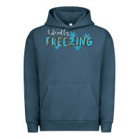Pigment Midnight Navy literally freezing winter Urban Hoodie - RanaPortraitStore
