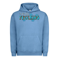 Pigment Pebble Blue literally freezing winter Urban Hoodie - RanaPortraitStore