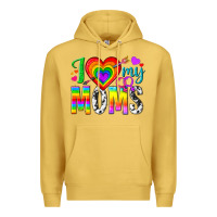 Antique Gold i love my moms Premium Hoodie - texasbilliewilder