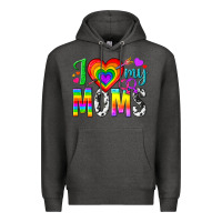 Charcoal Heather i love my moms Premium Hoodie - texasbilliewilder