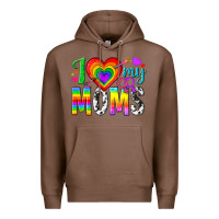 Chestnut i love my moms Premium Hoodie - texasbilliewilder