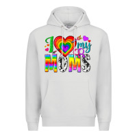 Dove Grey i love my moms Premium Hoodie - texasbilliewilder