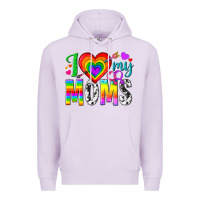 Lilac i love my moms Premium Hoodie - texasbilliewilder