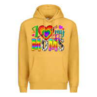 Mustard i love my moms Premium Hoodie - texasbilliewilder