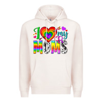 Pale Pink i love my moms Premium Hoodie - texasbilliewilder