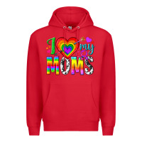 Red i love my moms Premium Hoodie - texasbilliewilder