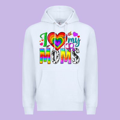 I Love My Moms Premium Hoodie Designed By Texasbilliewilder