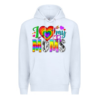 White i love my moms Premium Hoodie - texasbilliewilder