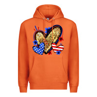 Carrot American flag heart leopard Premium Hoodie - Zillion Design Studio