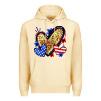 Pina Colada American flag heart leopard Premium Hoodie - Zillion Design Studio