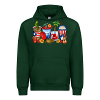 Forest Green puerto rico coffee cups Urban Hoodie - Zillion Design Studio