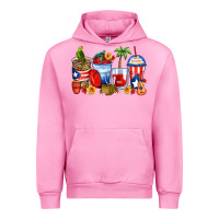 Fuchsia Pink puerto rico coffee cups Urban Hoodie - Zillion Design Studio
