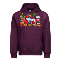 Mauve Wine puerto rico coffee cups Urban Hoodie - Zillion Design Studio
