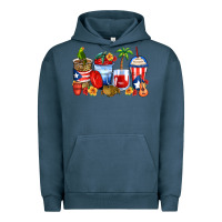 Pigment Midnight Navy puerto rico coffee cups Urban Hoodie - Zillion Design Studio