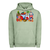 Pigment Oil Green puerto rico coffee cups Urban Hoodie - Zillion Design Studio