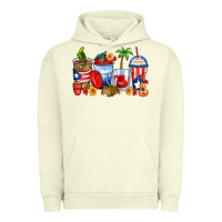 Pigment Pistachio puerto rico coffee cups Urban Hoodie - Zillion Design Studio