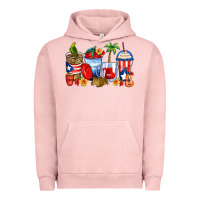 Pigment Salmon puerto rico coffee cups Urban Hoodie - Zillion Design Studio