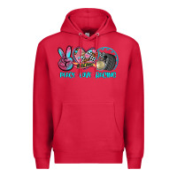 Cardinal peace love racing Premium Hoodie - AdoDesignShop