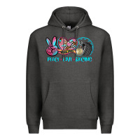 Charcoal Heather peace love racing Premium Hoodie - AdoDesignShop