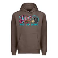 Coffee peace love racing Premium Hoodie - AdoDesignShop