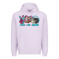 Lilac peace love racing Premium Hoodie - AdoDesignShop