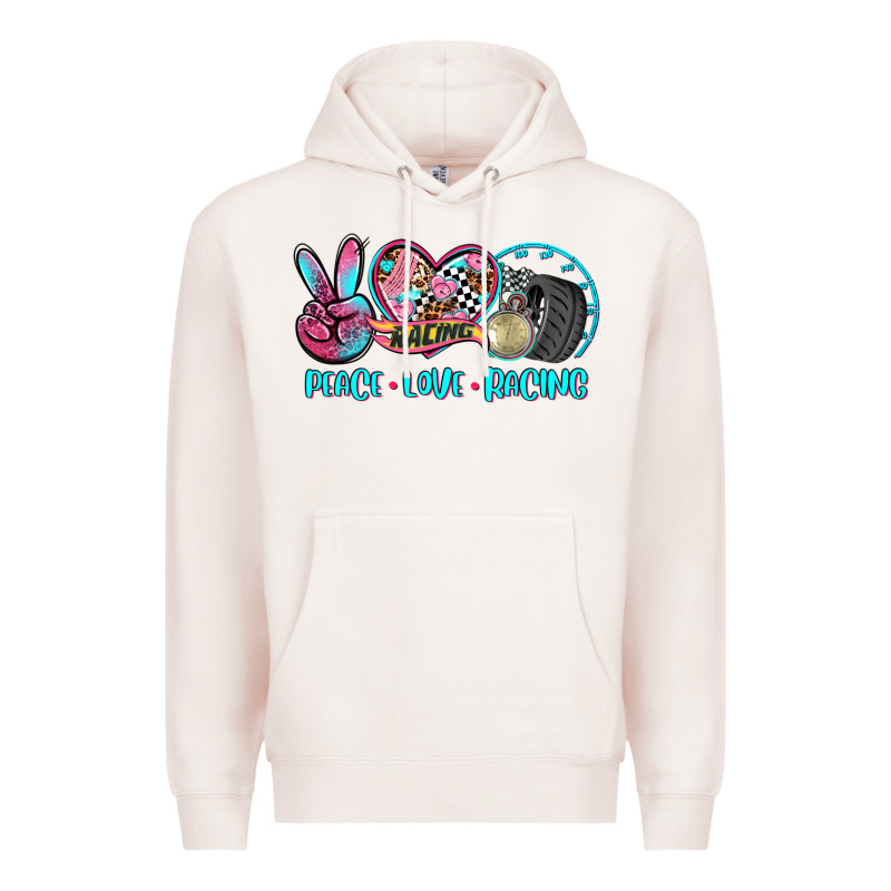 Peace Love Racing Premium Hoodie by AdoDesignShop | Teevron