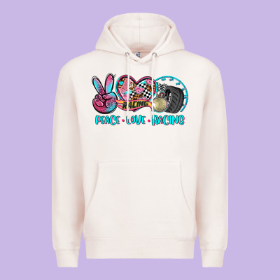 Peace Love Racing Premium Hoodie Designed By Adodesignshop