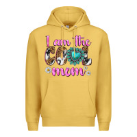 Antique Gold i am cool mom Premium Hoodie - texasbilliewilder