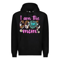 Black i am cool mom Premium Hoodie - texasbilliewilder