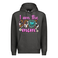 Charcoal Heather i am cool mom Premium Hoodie - texasbilliewilder