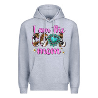 Heather Grey i am cool mom Premium Hoodie - texasbilliewilder