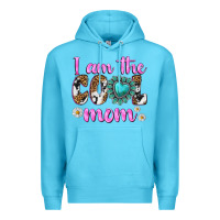 Ocean Blue i am cool mom Premium Hoodie - texasbilliewilder