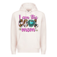 Pale Pink i am cool mom Premium Hoodie - texasbilliewilder