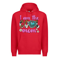 Red i am cool mom Premium Hoodie - texasbilliewilder