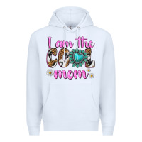 White i am cool mom Premium Hoodie - texasbilliewilder