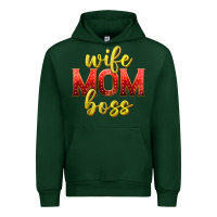 Forest Green wife mom boss Urban Hoodie - texasbilliewilder