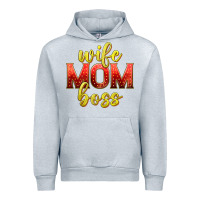 Heather Grey wife mom boss Urban Hoodie - texasbilliewilder
