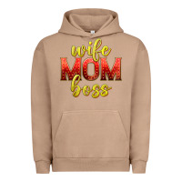Pigment Burro wife mom boss Urban Hoodie - texasbilliewilder