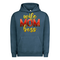 Pigment Midnight Navy wife mom boss Urban Hoodie - texasbilliewilder